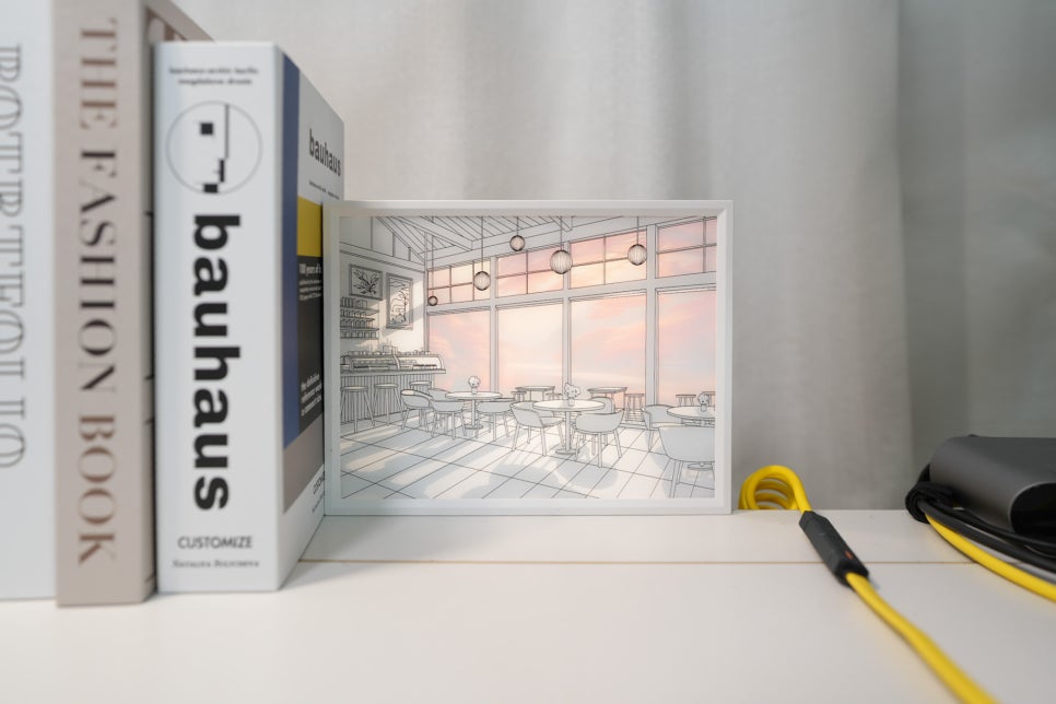 감성 데스크테리어를 위한 라인트 선샤인 LED 그림 액자 무드등 이미지 7