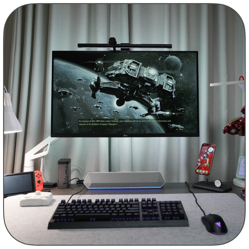 제닉스 게이밍사운드바 titan sb9 맥북프로 데스크셋업에 어울리는 pc 사운드바!