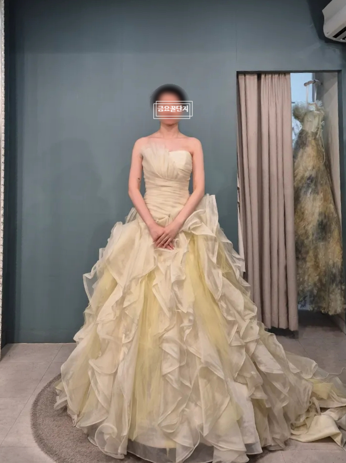 피팅룸에서 입은 모습 · 이 신부가 고른 드레스