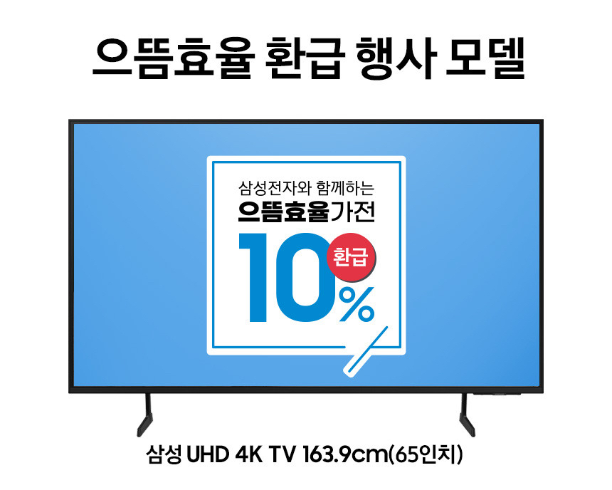가전 제품 으뜸효율 10%환급 아시나요? "삼성전자 65인치 UHD 4K TV BE65D-H 추천" 이미지 3