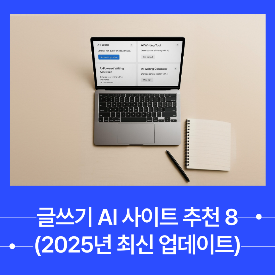 글쓰기 AI 사이트 추천 8 (2025년 최신 업데이트) : 네이버 블로그