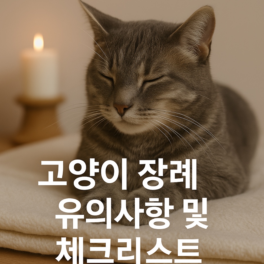 대구 고양이 장례 절차 및 비용 안내