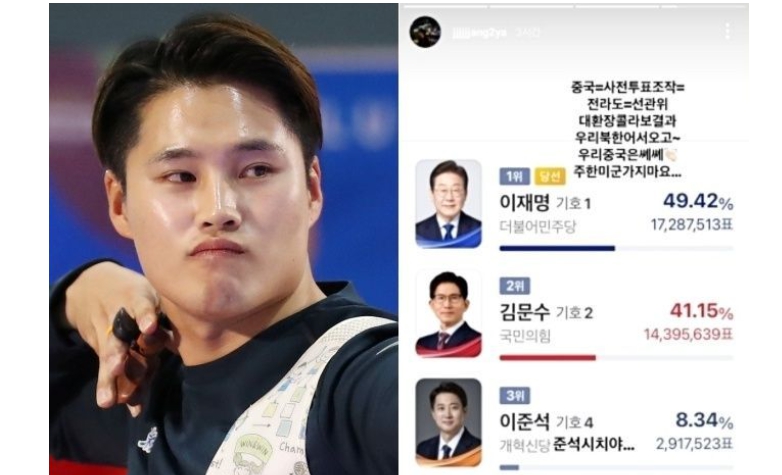 국가대표 2군은 공인 아니다? 국우 성향 맘껏 드러낸 장채환 양궁 국대 논란 : 네이버 블로그