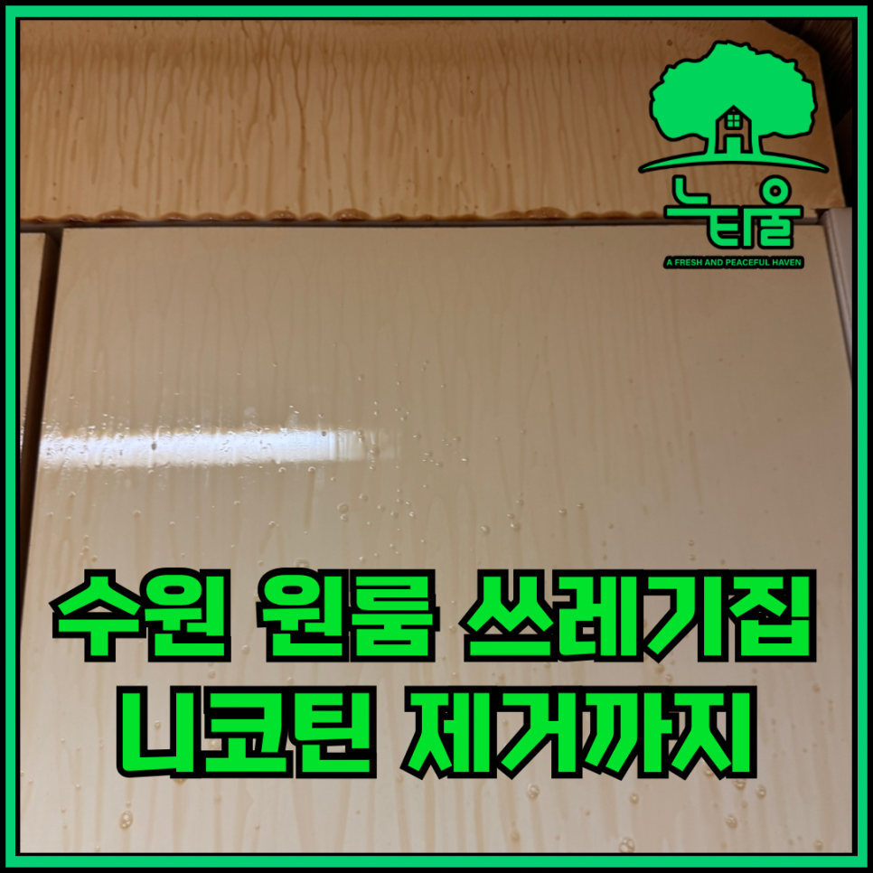수원 쓰레기집 청소, 특수했던 니코틴 제거 현장 과정