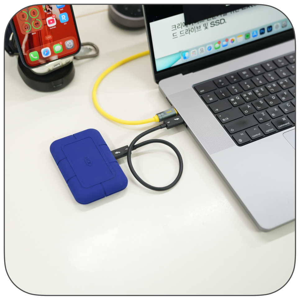 썬더볼트5 외장ssd 추천, lacie rugged ssd pro5로 작업 속도 끝판왕 맥북프로에 사용해보니.