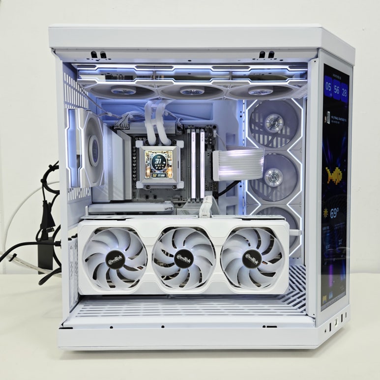 HYTE Y70 Touch / 리안리 UNI FAN TL 데스크테리어 PC : 네이버 블로그