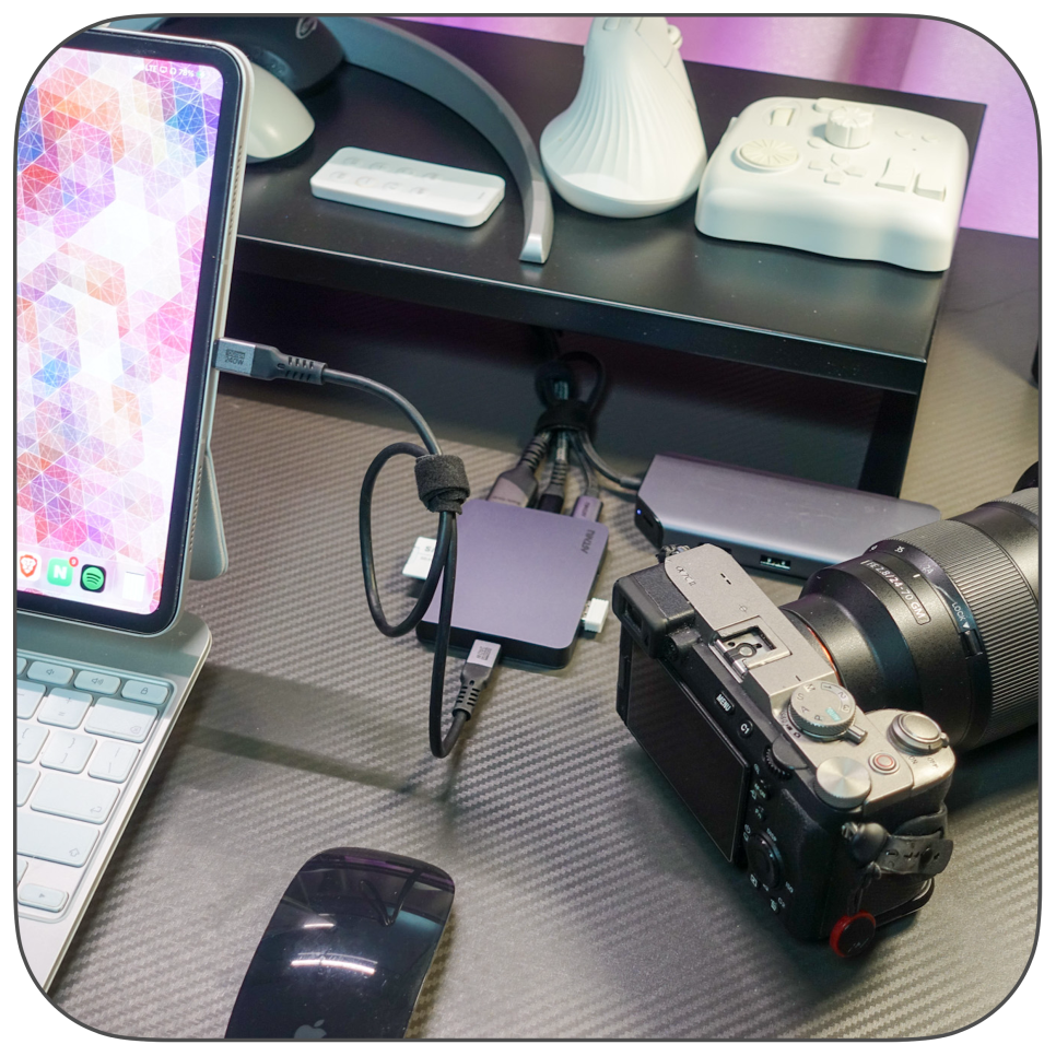 아트뮤 usb c타입 8in1 미니 멀티허브 독 mh810, 아이패드프로 13인치와 맥북프로에 사용해보니