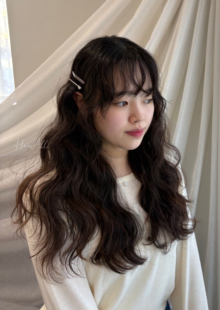 뽀글헤어 이미지