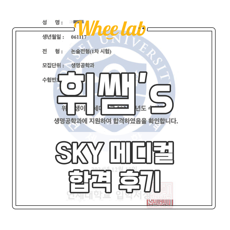대치동 SKY 입시 독학재수 수시 입학 후기 노하우 <휘랩연구소>