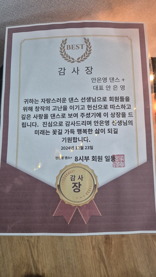 안은영댄스플러스 이미지