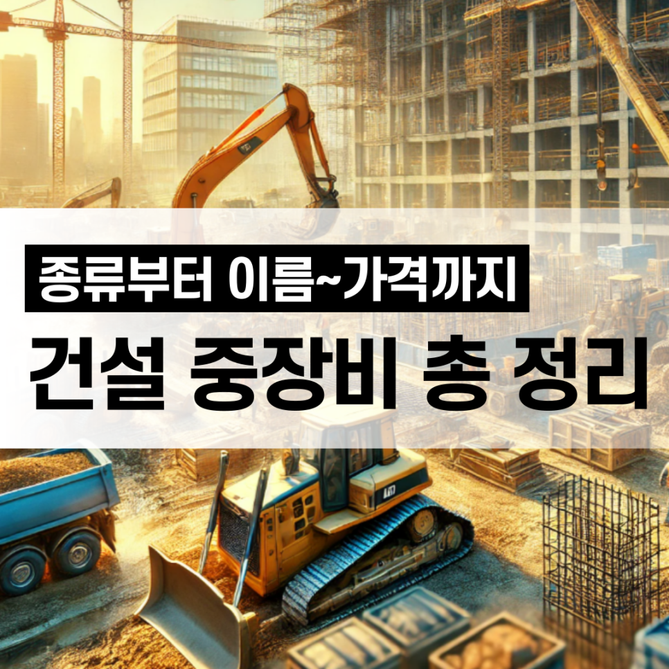 [건설 중장비 #1] 각 중장비 종류부터 이름~가격까지 한 눈에 정리 : 네이버 블로그