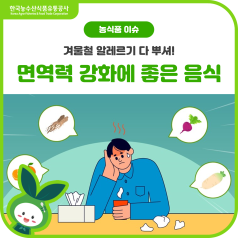 겨울철❄️알레르기 다 뿌셔! 면역력 강화💪에 좋은 음식(감귤, 겨울무, 비트, 도라... 바로가기
