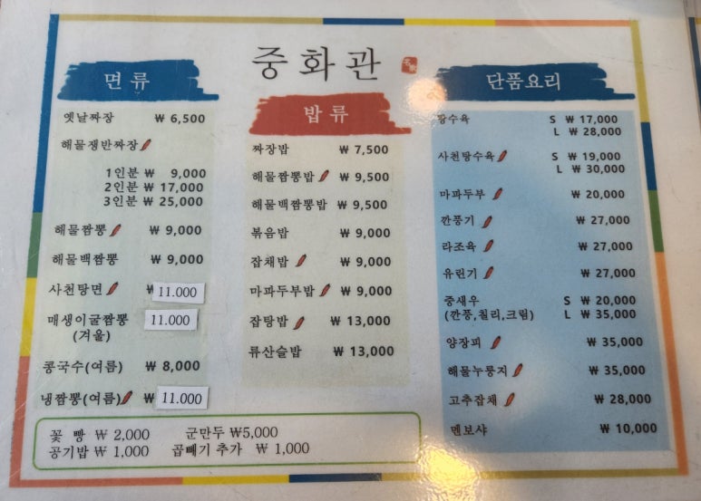 중화관 이미지