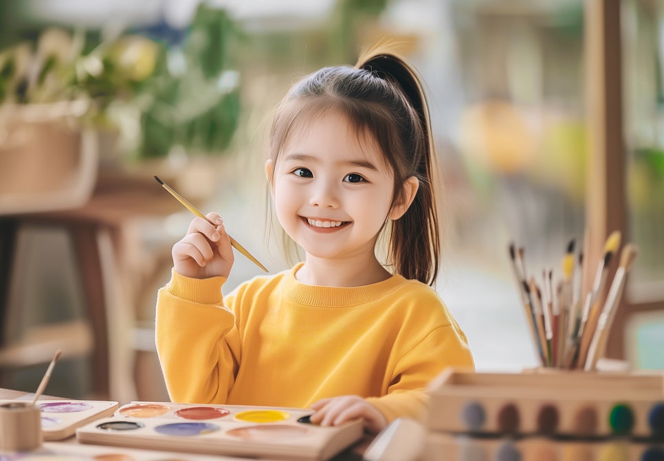 미술하는아이 이미지