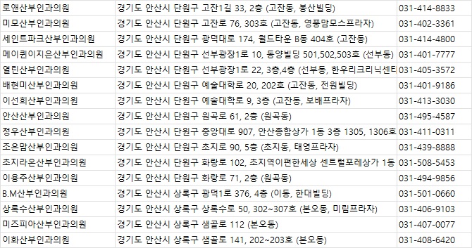 상록수산부인과의원 이미지
