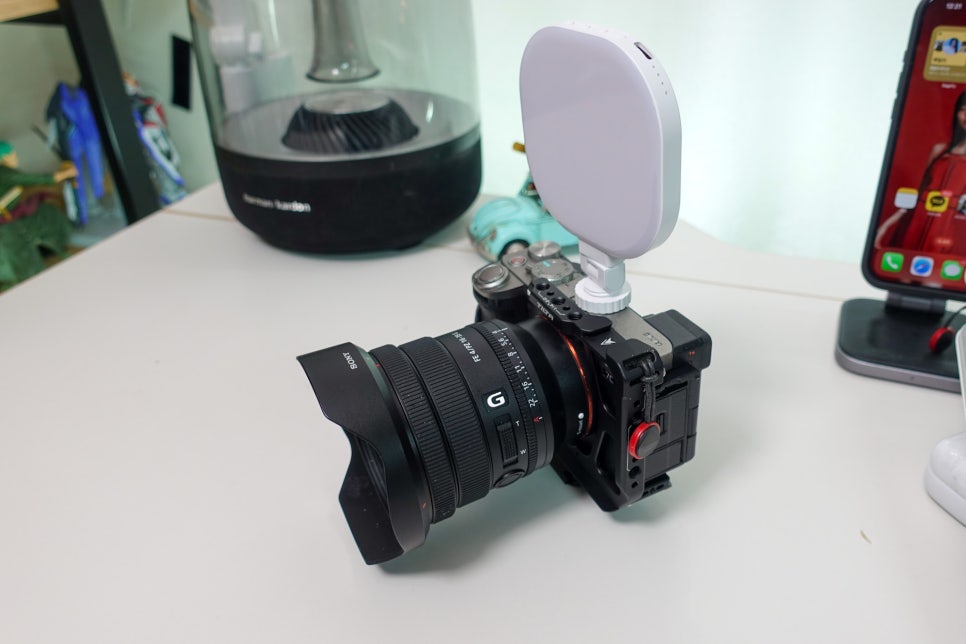 유튜브 촬영장비 라이트밸런스 SL-750 삼각대세트 소니 카메라 A7C2 플래시로 사용해보니 이미지 20