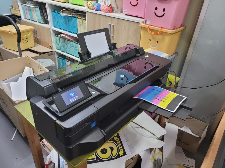 [대구 달서구 플로터 출장수리] HP DesignJet T520 24인치 플로터 무한잉크 출력불량, 프린트헤드 분해 수리 및 ...
