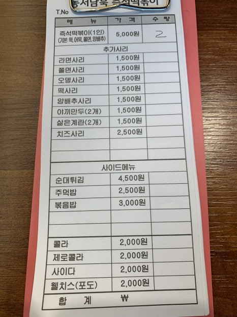 동서남북 즉석떡볶이 이미지
