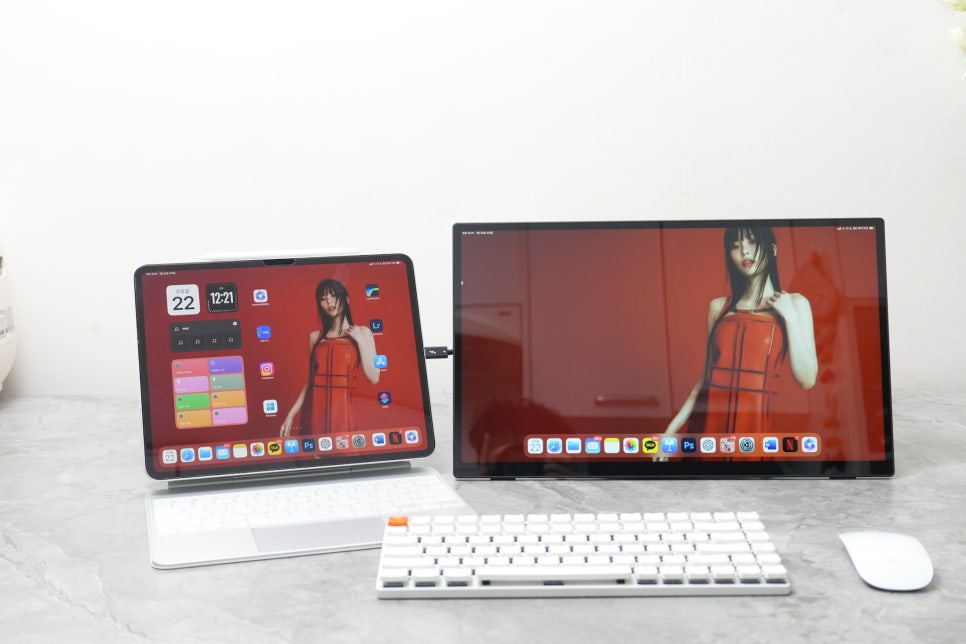 일렉싱크 S18T 휴대용 포터블 모니터 리뷰 "M4 아이패드프로 듀얼모니터와 맥미니에 보조로 사용" 이미지 2