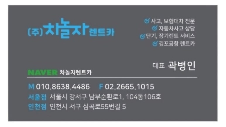 차놀자렌트카 이미지