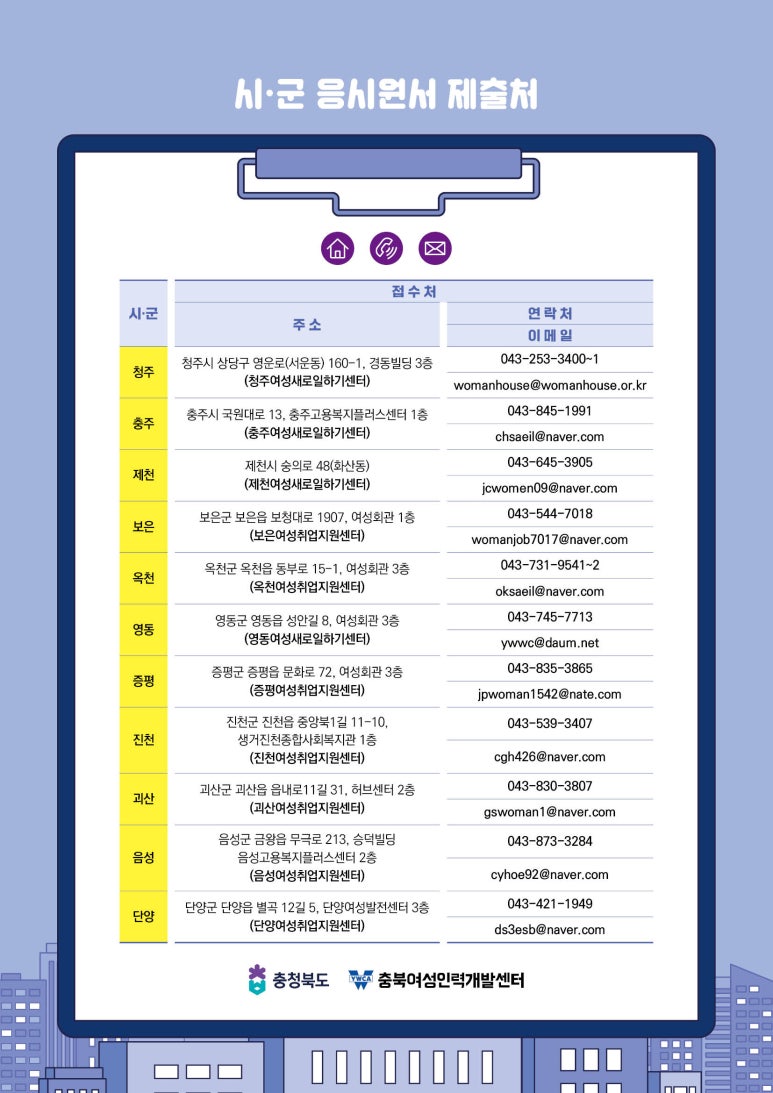 충북여성인력취업지원센터 이미지
