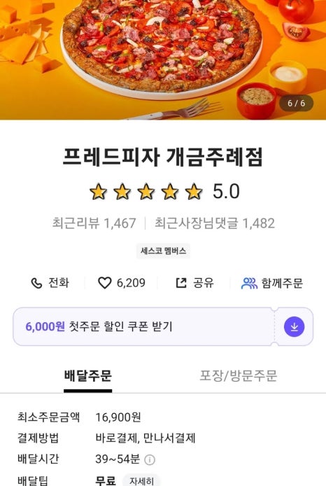 프레드피자개금 이미지