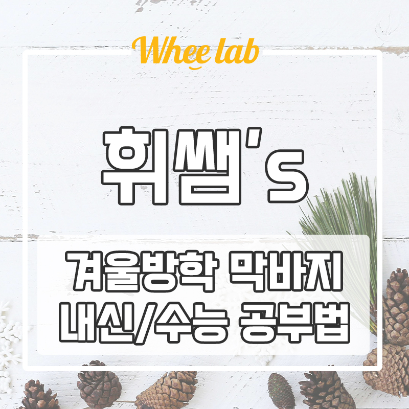 대치동 개학 전 내신 대비 겨울방학 막바지 공부방법 점검하기!