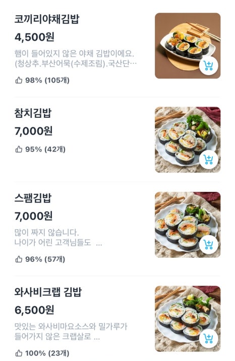 코끼리김밥 이미지