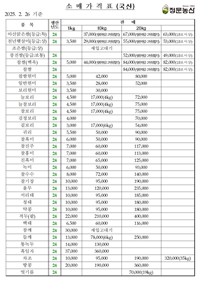 정문농산 이미지