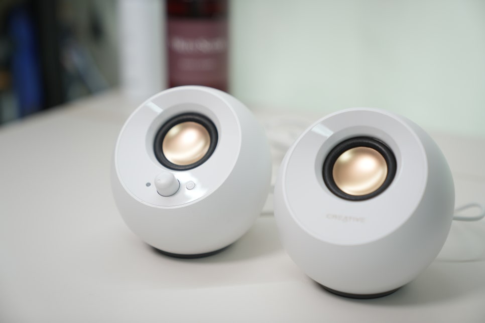 스테레오로 즐기는 PC 스피커 추천 "크리에이티브 Pebble SE RGB White" 컴퓨터에 연결해보니.. 이미지 6