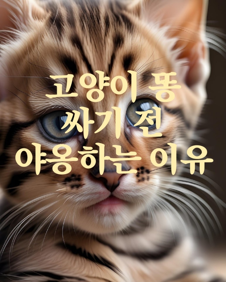 고양이가 똥 싸기 전 야옹하는 이유