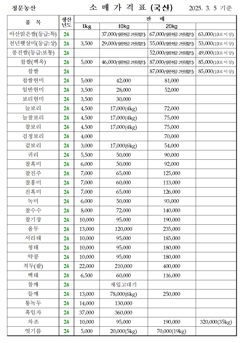 정문농산 이미지