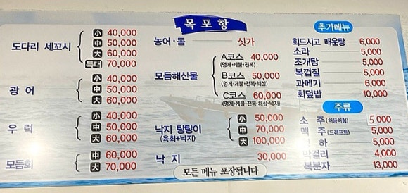 목포항회세꼬시 이미지