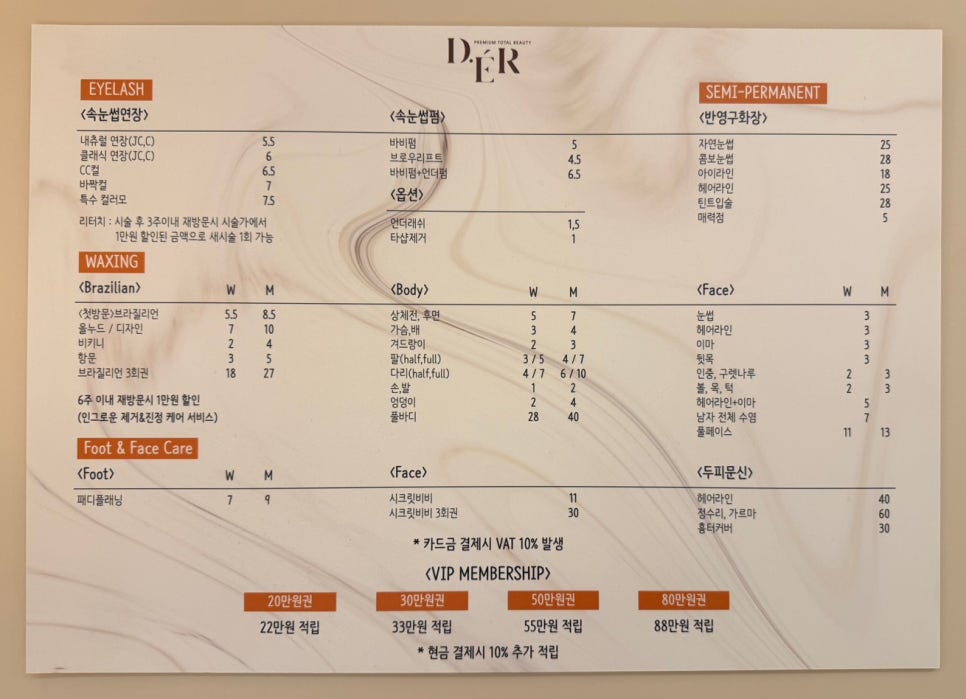 디에르 왁싱 이미지