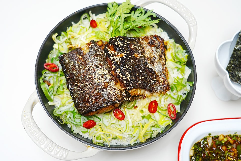 삼치 데리야끼 솥밥 만들기 솥밥 양념장 달래장 레시피 삼치요리 추천 : 네이버 블로그