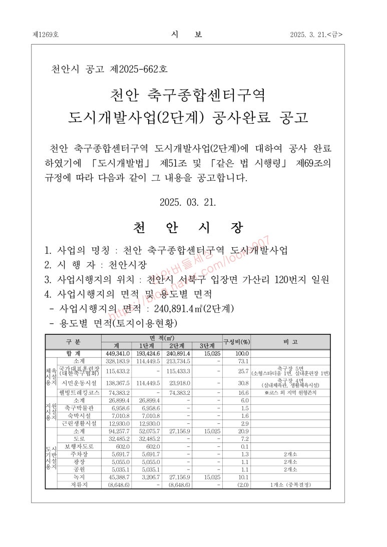 축구종합센터구역 도시개발사업 이미지