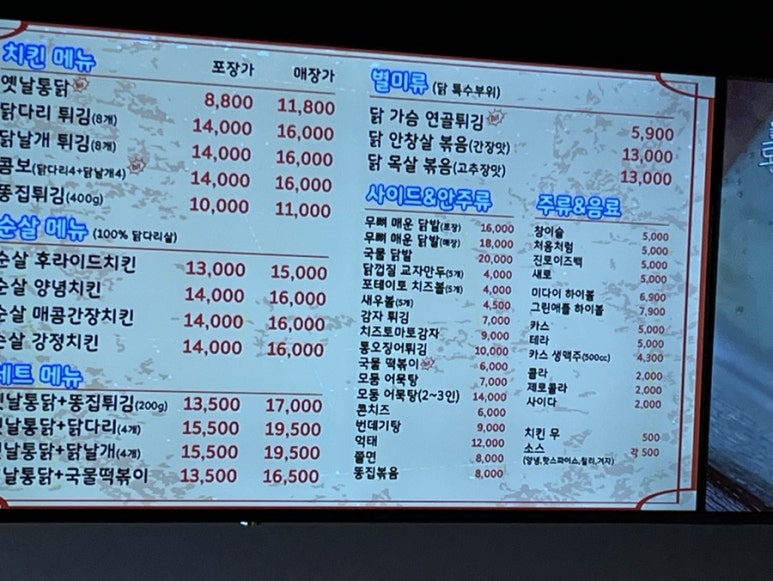 쌍팔통닭 이미지