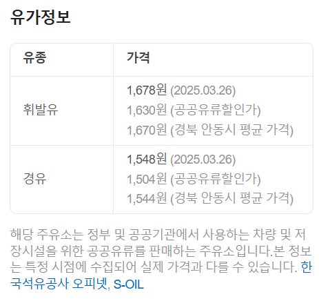 기분좋은 주유소 이미지
