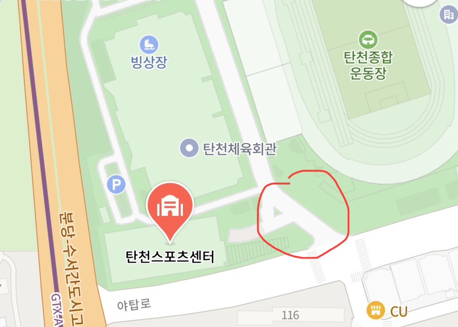 탄천종합운동장(주차장) 이미지