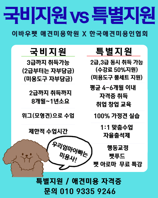 창원 애견미용학원, 3개월 자격증 취득 및 수강료 50% 지원 — 사진 2
