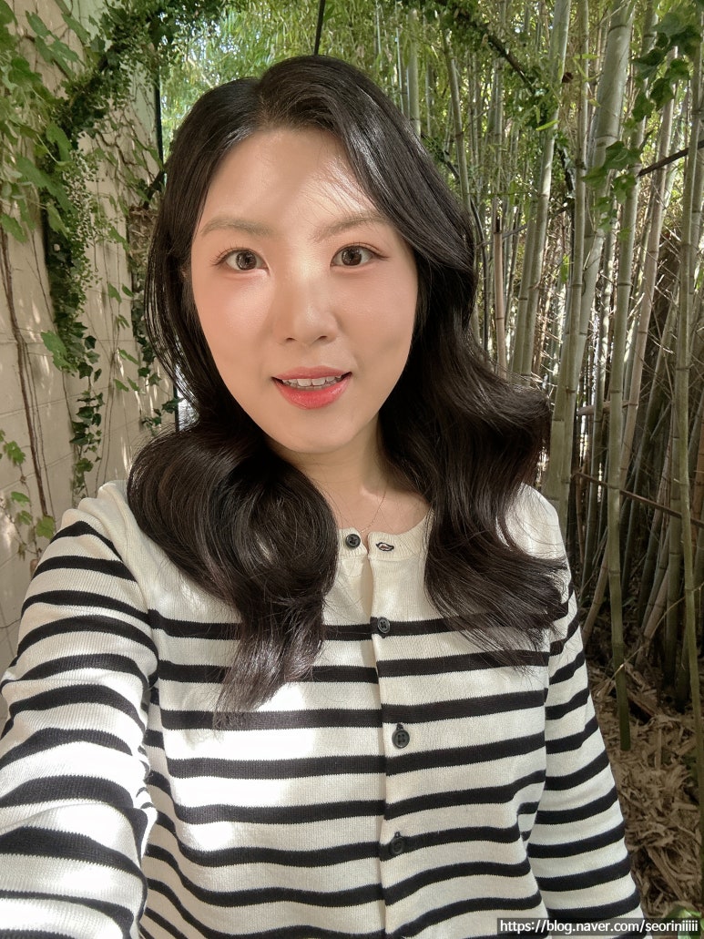 봉고데기로 한 가닥씩 넣은 굵은 웨이브 결과물