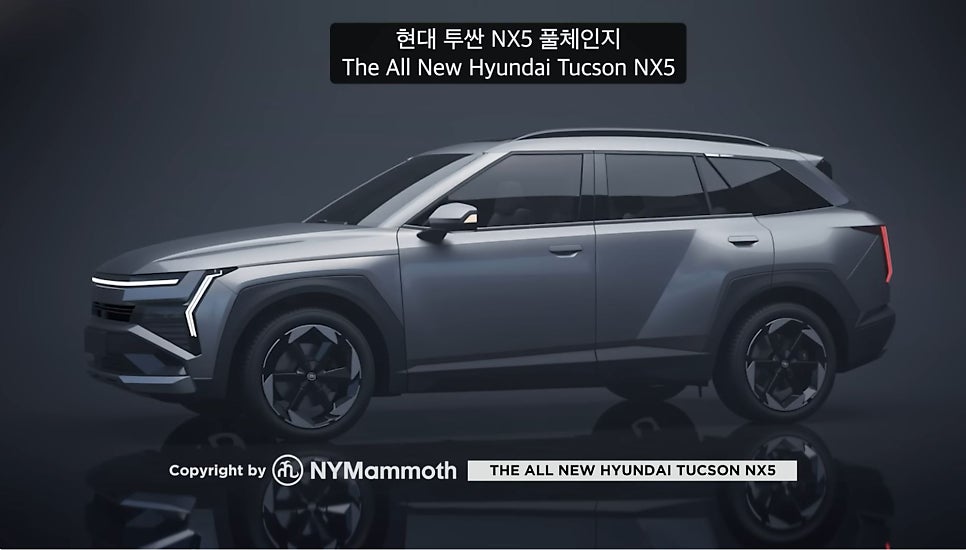 준중형 SUV 2027 현대 신형 투싼 풀체인지 하이브리드 NX5의 헤드라이트 디자인 포착과 출시일 및 파워트레인, 실내 등 ...