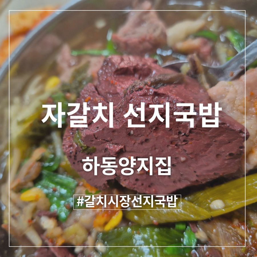 자갈치 선지국밥 골목 하동양지집 : 네이버 블로그