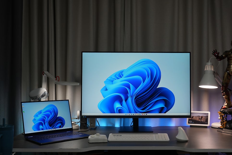 37인치 4K 대화면 LS37D700 삼성 뷰티니디 모니터와 삼성 노트북 듀얼 모니터 작업 환경,  플스 5사용에도 적합 이미지 14