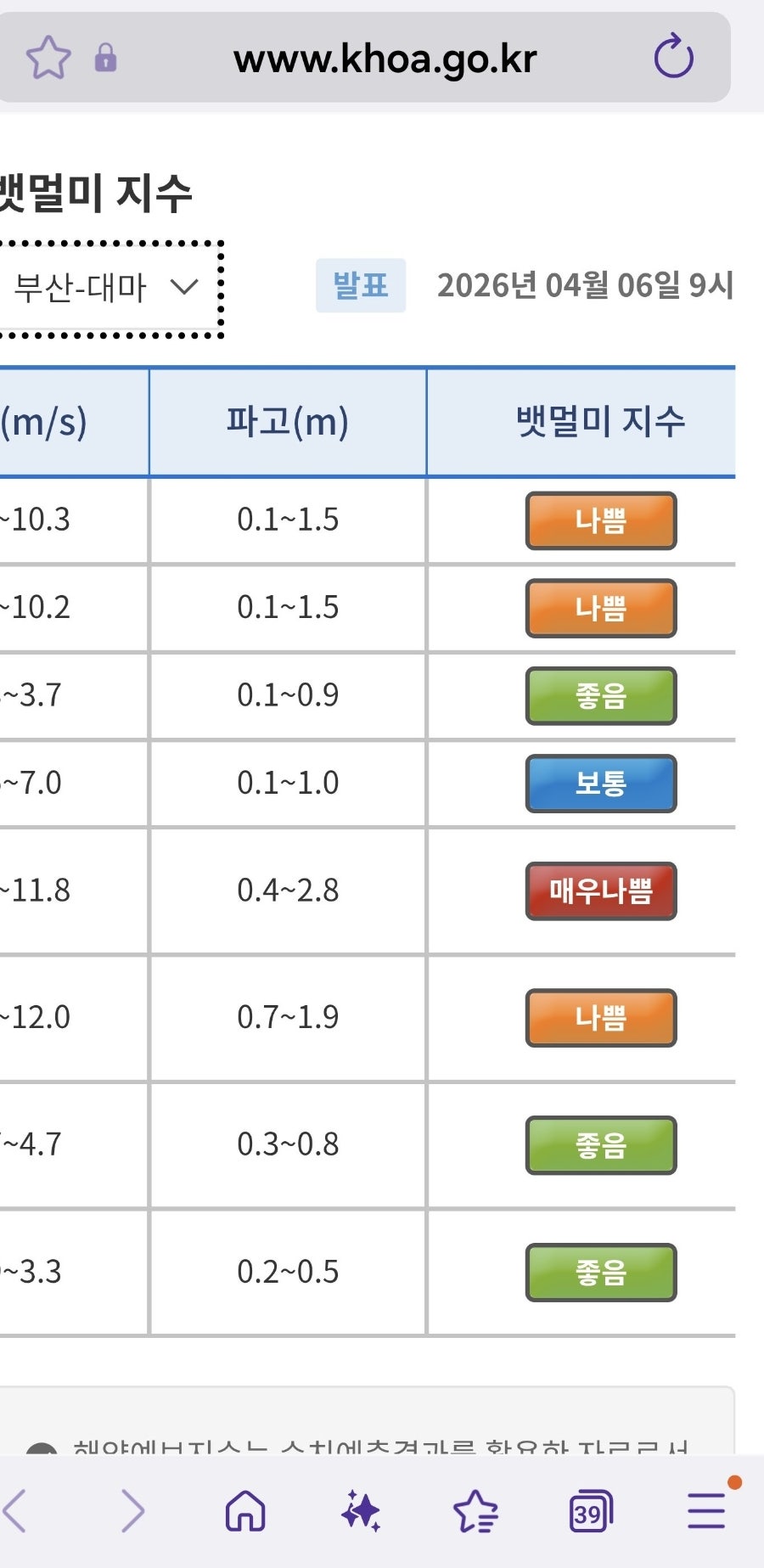 대마도 1박2일 여행 취소 후기: 파도 높이와 배멀미 지수 확인법 — 사진 11