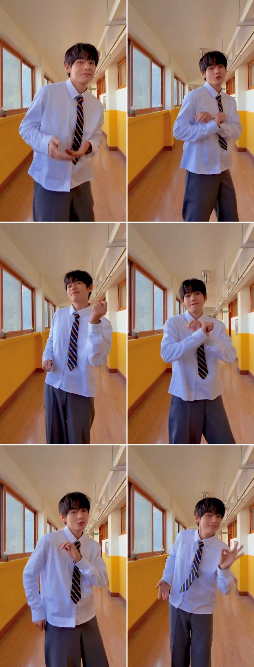 뷔 교복 입고 댄스 챌린지, 이후 분위기가 완전히 달라졌다 이미지 1