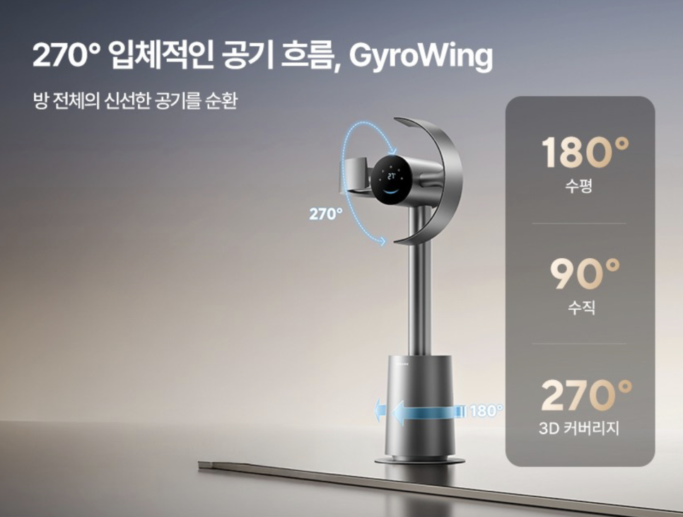 거실의 무드를 바꾸는 한 줄기 바람, 스마트한 드리미 MF10 날개 없는 선풍기 이미지 2