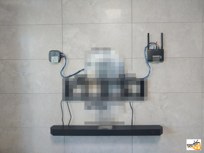 역세권우미린센텀오션 100인치 시공사진 3