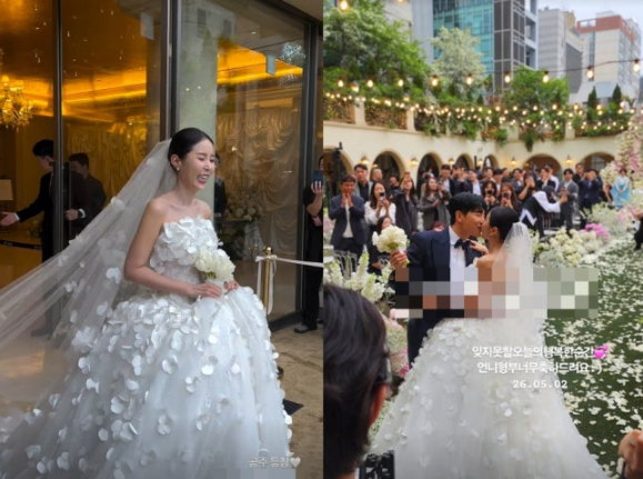 아름다운 날 공주 등장 신지 오늘만큼은 세젤예 품절녀 문원과 결혼식 눈부신 신부의 자태와 우아한 웨딩 이미지 1