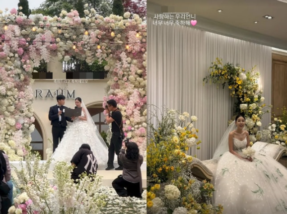 아름다운 날 공주 등장 신지 오늘만큼은 세젤예 품절녀 문원과 결혼식 눈부신 신부의 자태와 우아한 웨딩 이미지 2